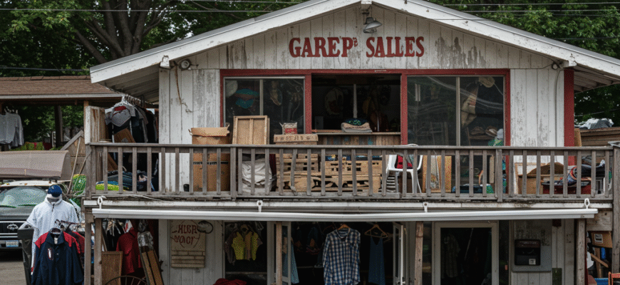 Garage Sales and Flea Markets Secondhand History Selling