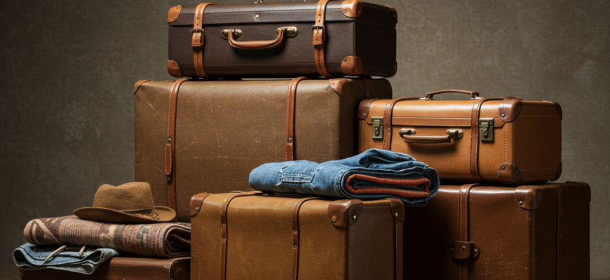 Suitcases and Luggage Traveling with Belongings History